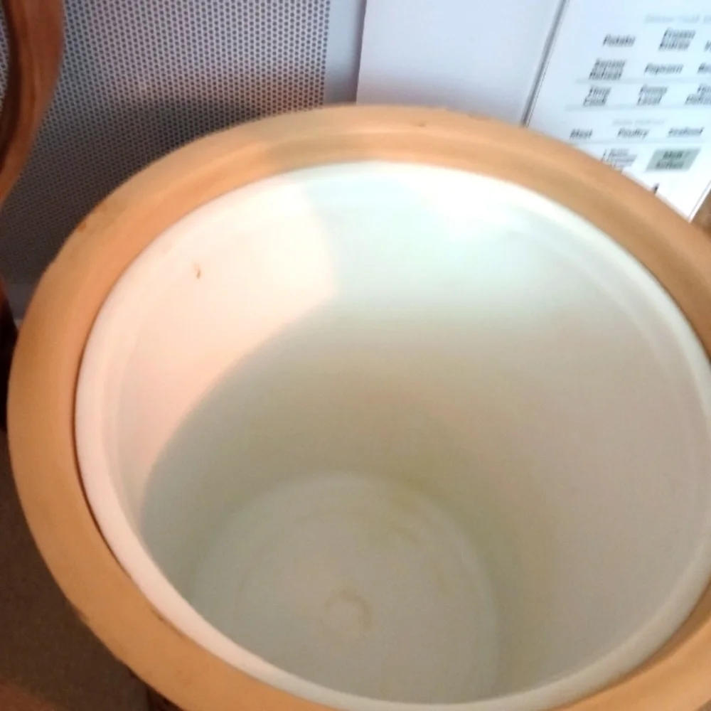 Vintage Plastic Faux Wood Ice Bucket